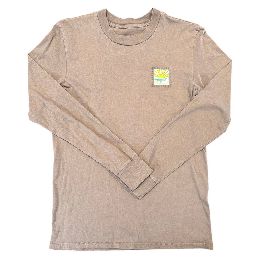 Billabong Adventure Division Gray Long Sleeve Graphic Tee, Women's Size Small